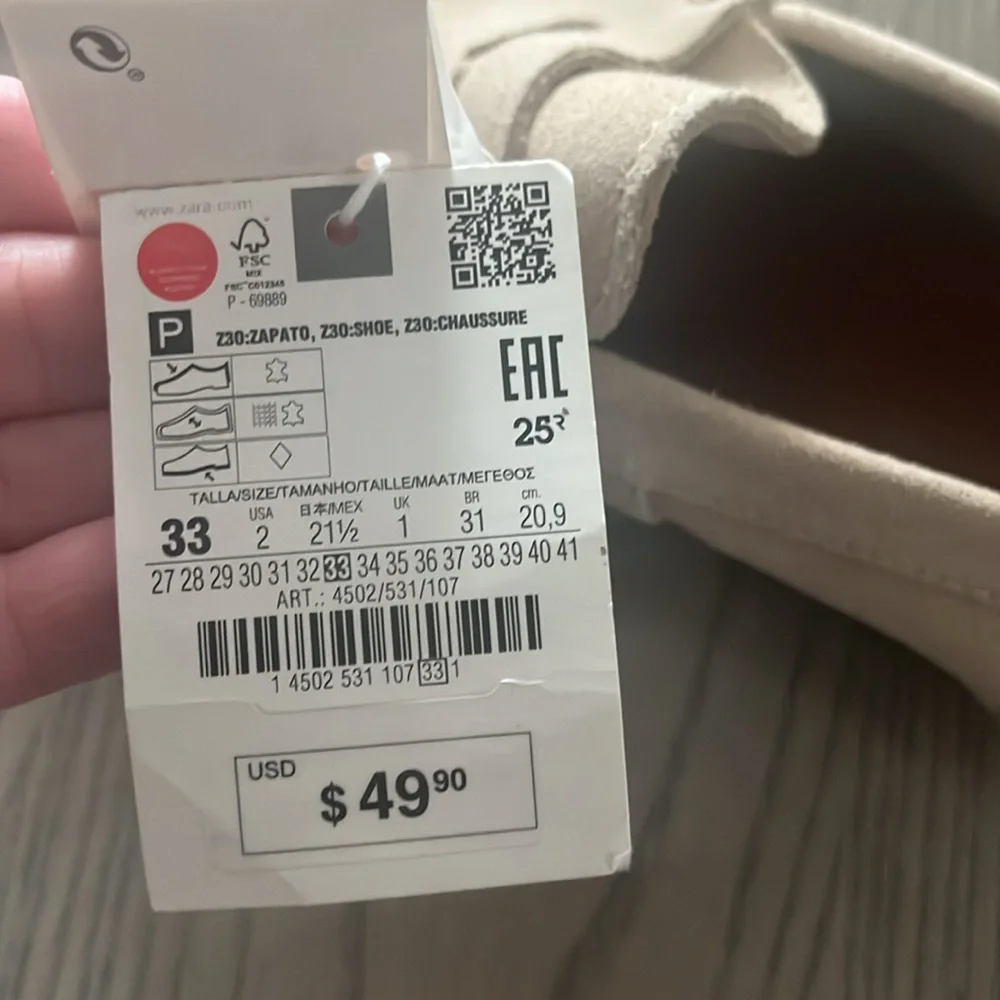 NWT Zara Kids Moccasin